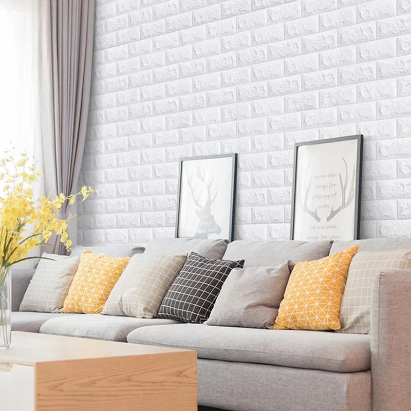 Adhesivo Pared Ladrillo Espuma 3D