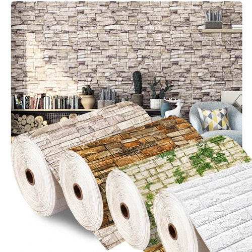 Adhesivo Pared Ladrillo Espuma 3D