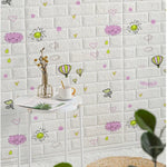 Adhesivo Pared Ladrillo Espuma 3D