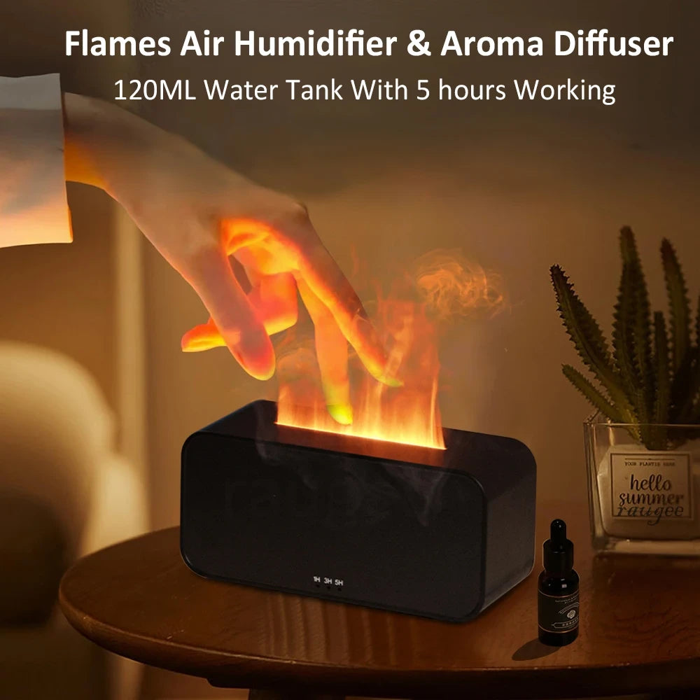 Humidificador Difusor de Aromas con Efecto Llama